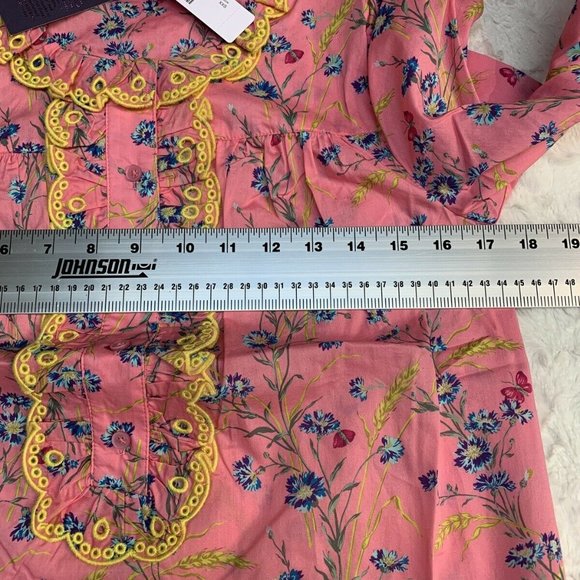 J Crew Cotton Poplin Ruffle Blouse In Liberty XXS - Picture 5 of 11